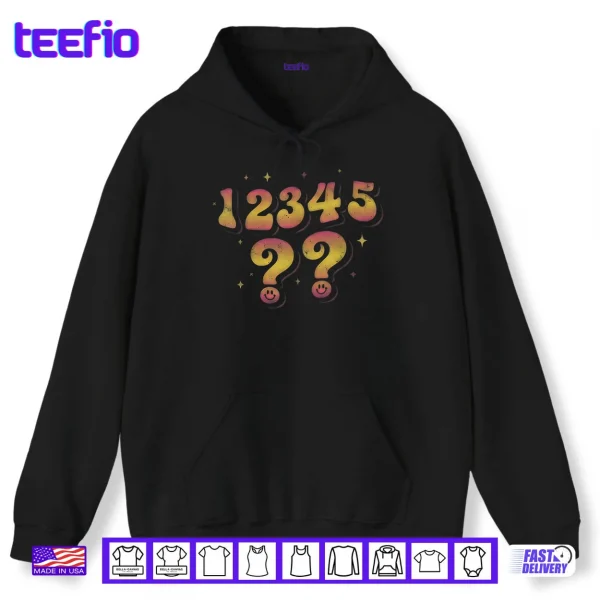 Hoodie Number Sequence 67 Humor Retro Gradient Shirt