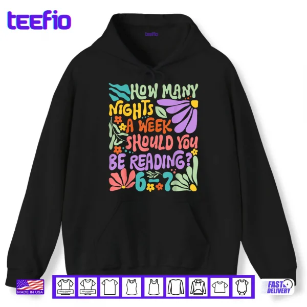 Hoodie Reading Six Seven Meme Book Lover 67 Teacher 6 7 Shirt