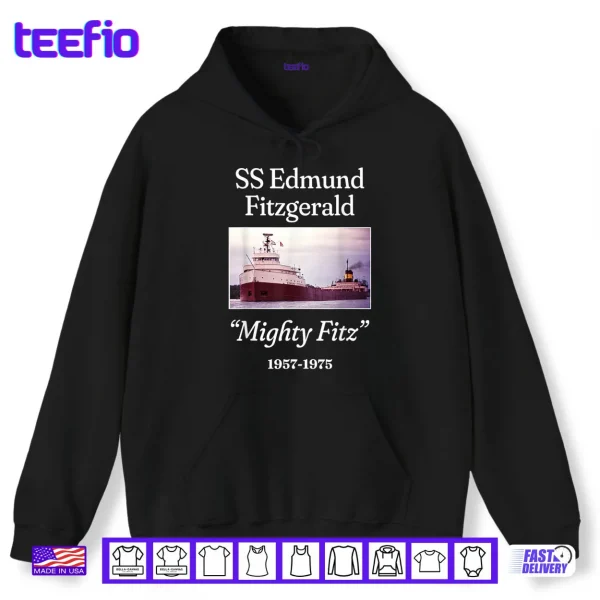 Hoodie SS Edmund Fitzgerald Mighty Fitz Shirt