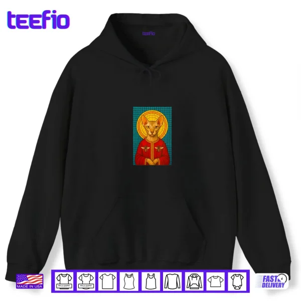 Hoodie Saint Patrick Cat Iconography Peterbald Bees Shirt