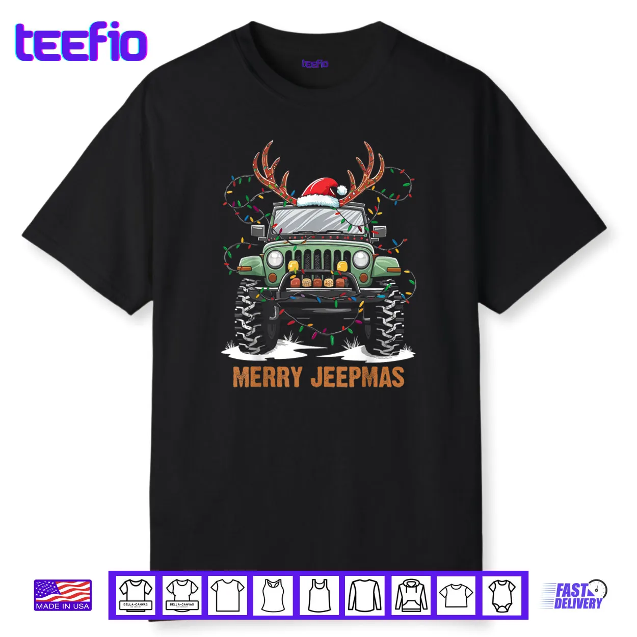 Merry Jeepmas Christmas Xmas Santa Reindeer Shirt Merry Jeepmas Christmas Xmas Santa Reindeer Shirt