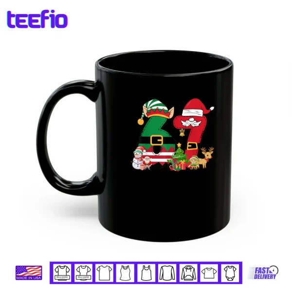 Meme 6 7 Christmas 67 Santa Elf Shirt 3 Mug Meme 6 7 Christmas 67 Santa Elf Shirt