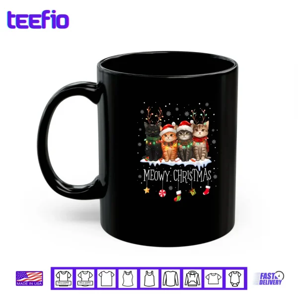 Meowy Catmas Cat Christmas Cute Kitten Cats Santa Hat Xmas Shirt 3 Mug Meowy Catmas Cat Christmas Cute Kitten Cats Santa Hat Xmas Shirt