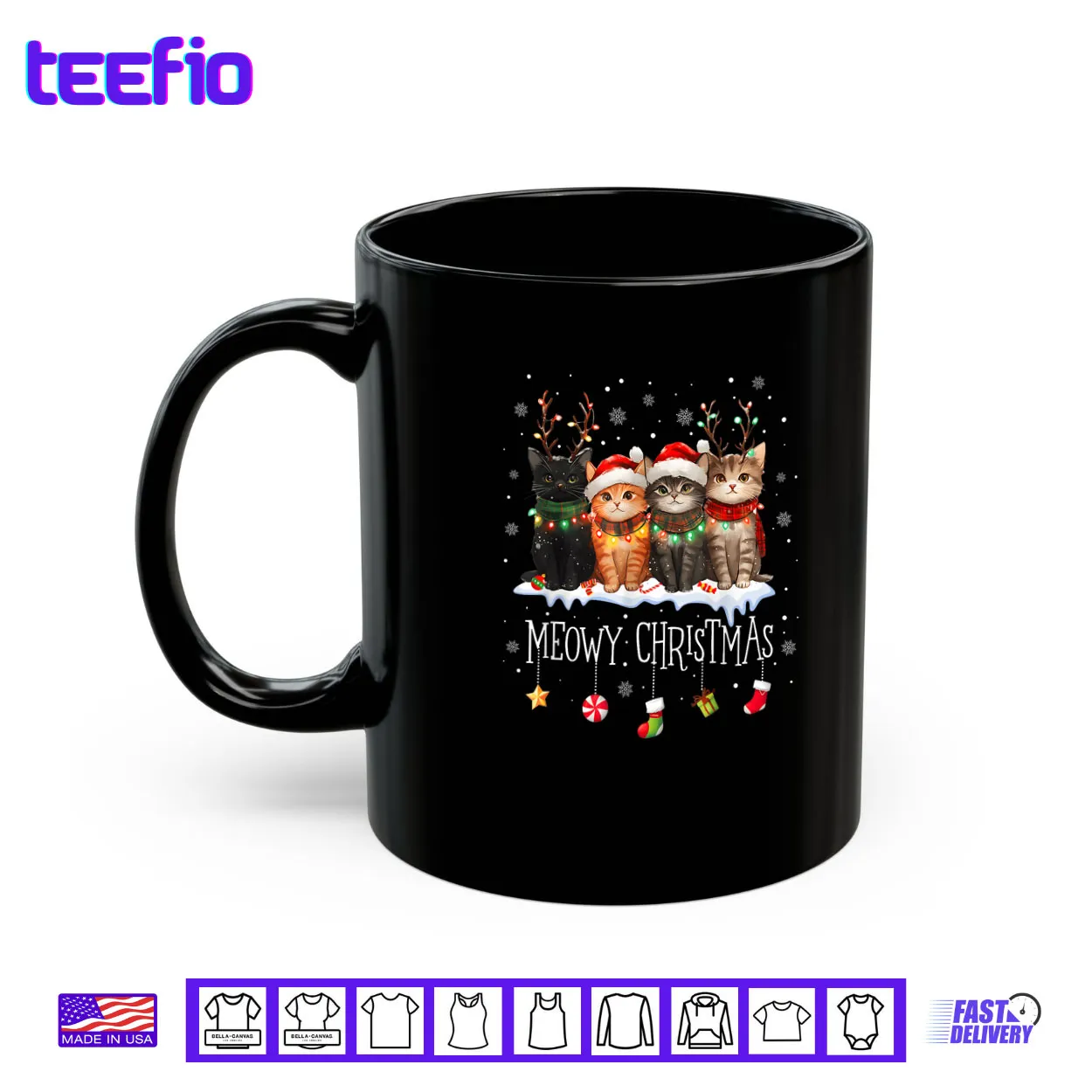 Meowy Catmas Cat Christmas Cute Kitten Cats Santa Hat Xmas Shirt Meowy Catmas Cat Christmas Cute Kitten Cats Santa Hat Xmas Shirt