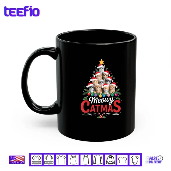 Meowy Catmas Cat Christmas Tree Xmas Santa Shirt 3 Mug Meowy Catmas Cat Christmas Tree Xmas Santa Shirt