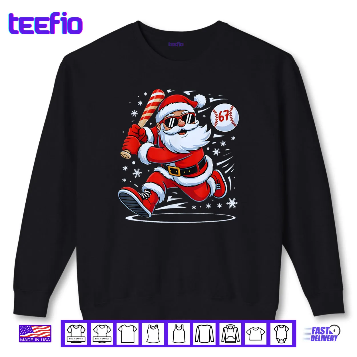 Baseball Santa 67 Christmas Xmas Pajamas Shirt Baseball Santa 67 Christmas Xmas Pajamas Shirt