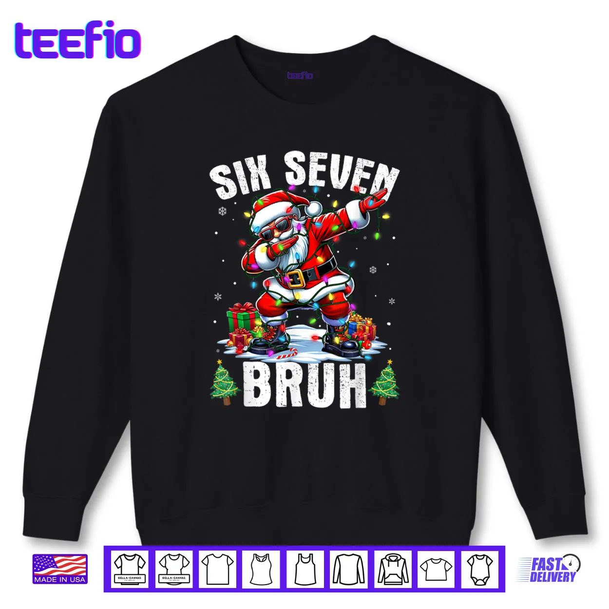 Bruh 67 Six Seven Santa Dabbing Christmas Shirt Bruh 67 Six Seven Santa Dabbing Christmas Shirt