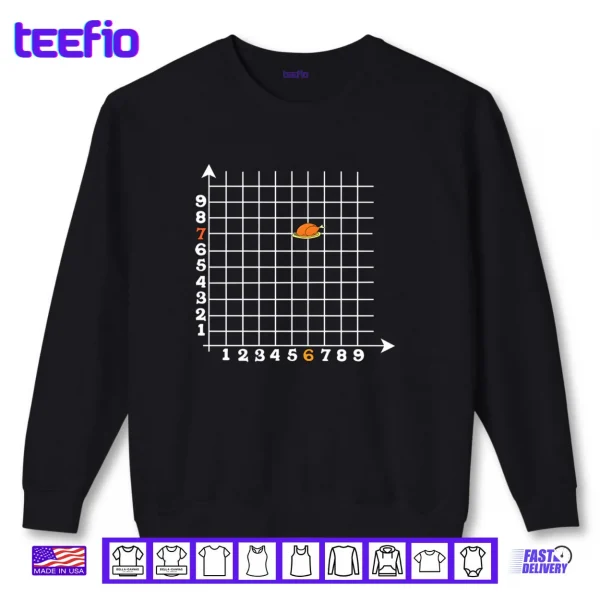 Sweatshirt Coordinate 6 7 Funny Math Teacher Turkey Math Joke Shirt