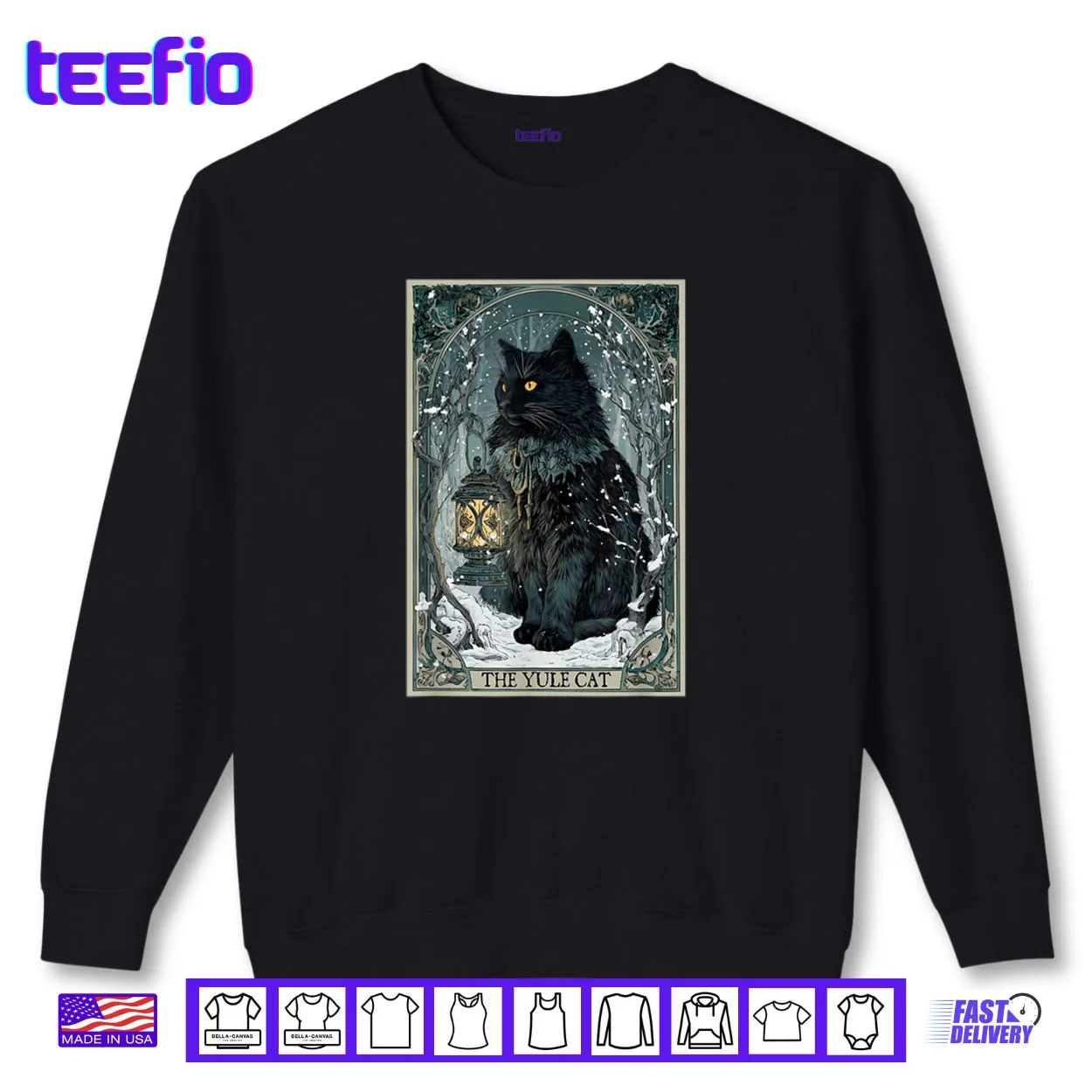 Creepmas Vintage The Yule Cat Tarot Card Dark Christmas Shirt Creepmas Vintage The Yule Cat Tarot Card Dark Christmas Shirt