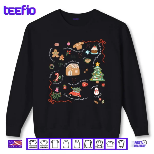 Sweatshirt Doodle Liberal Values Holiday Subtle Anti Trump Christmas Shirt