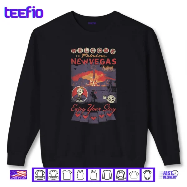 Sweatshirt Fallout Welcome to Fabulous New Vegas Vintage Video Game Shirt
