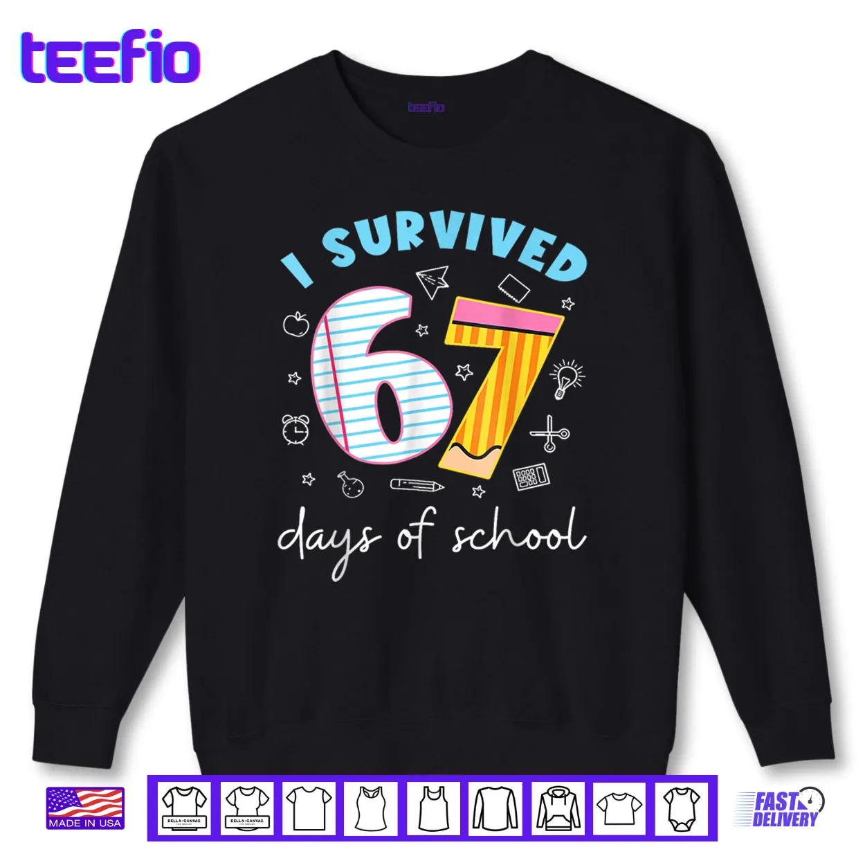 I Survived 67 Days of School Funny Meme Teacher Student Shirt I Survived 67 Days of School Funny Meme Teacher Student Shirt