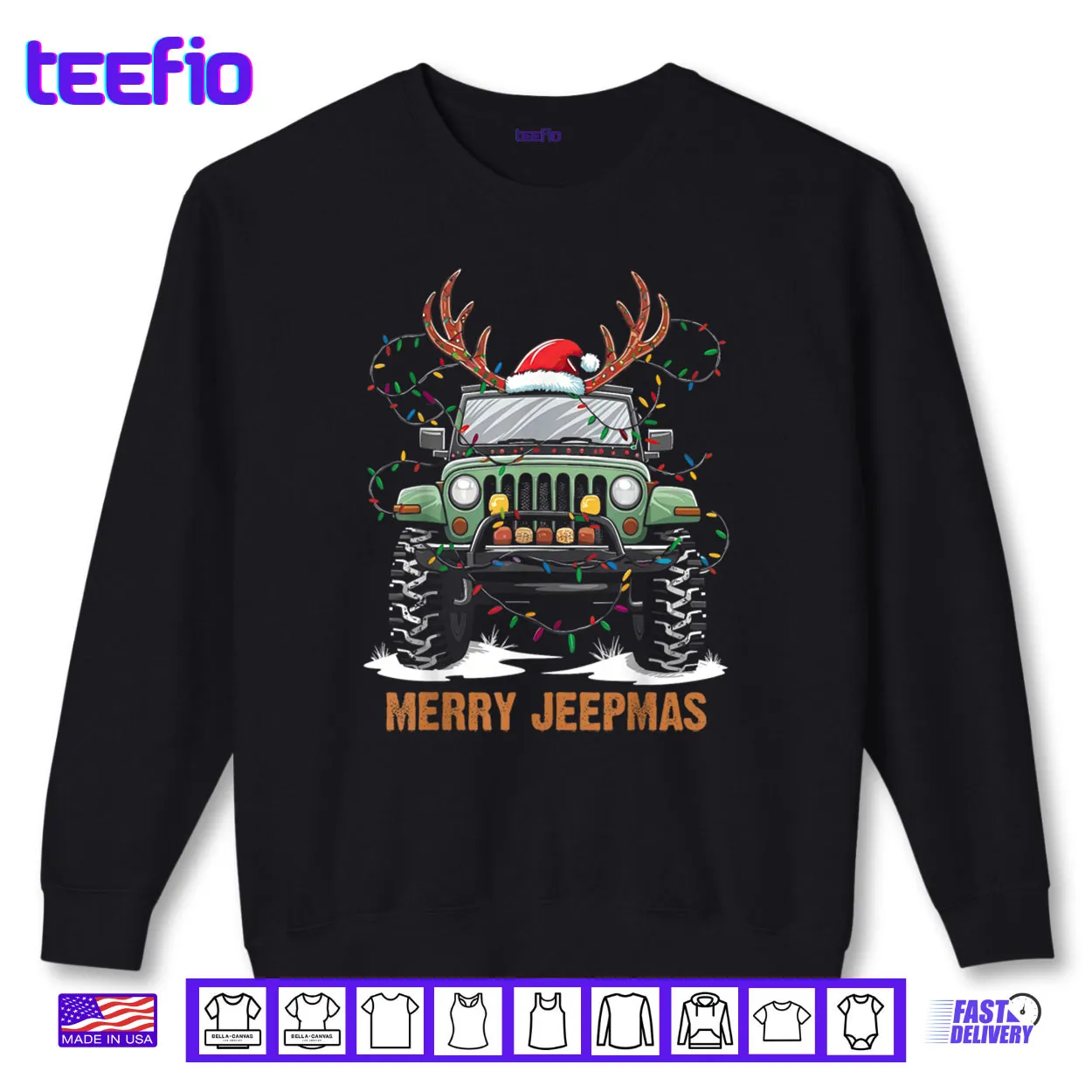 Merry Jeepmas Christmas Xmas Santa Reindeer Shirt Merry Jeepmas Christmas Xmas Santa Reindeer Shirt
