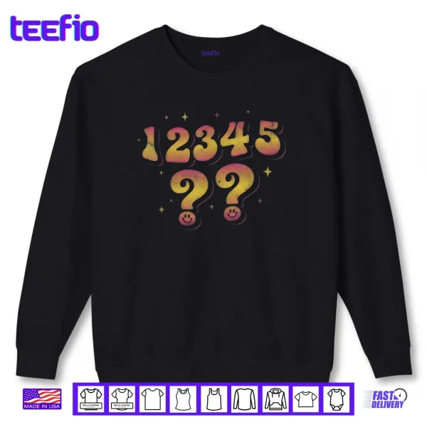 Sweatshirt Number Sequence 67 Humor Retro Gradient Shirt