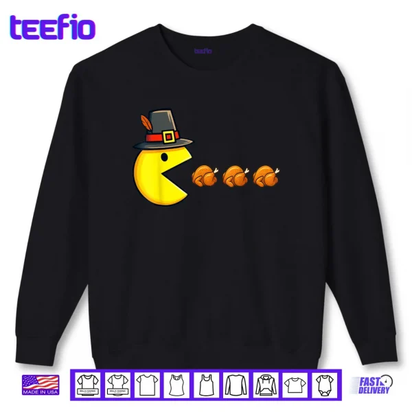 Thanksgiving Video Game Eating Turkey Gamer Shirt 1 Sweatshirt Thanksgiving Video Game Eating Turkey Gamer Shirt