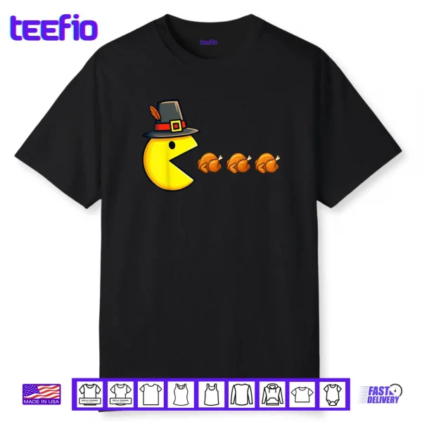 Thanksgiving Video Game Eating Turkey Gamer Shirt