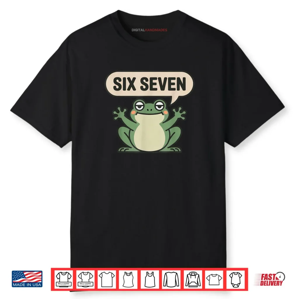 6 7 Frog Meme Brainrot Gaming Kids Humor Shirt 1 6 7 Frog Meme Brainrot Gaming Kids Humor Shirt