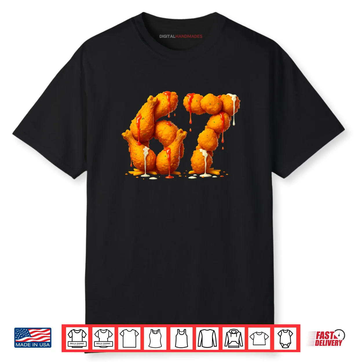 6 7 Meme Fried Chicken 67 Pajamas Kids Six Seven Boys 67 Pjs Shirt