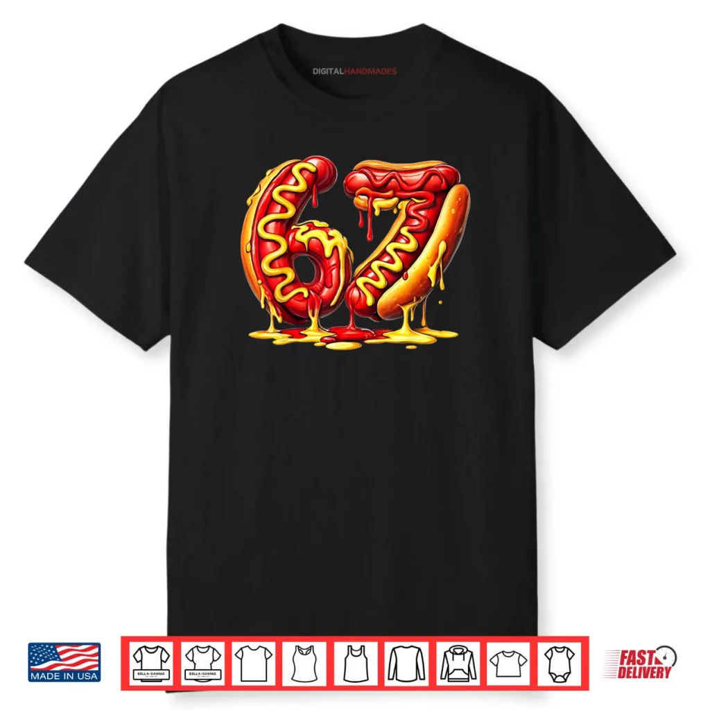 6 7 Meme Matching Hot Dogs Drip 67 Pajamas Kids Six Seven Shirt 1 6 7 Meme Matching Hot Dogs Drip 67 Pajamas Kids Six Seven Shirt