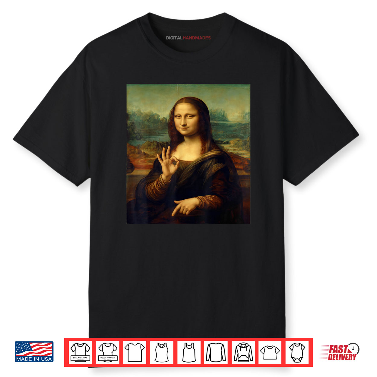 6 7 Six Seven Meme 67 Mona Lisa Funny Classic Art 67 Shirt