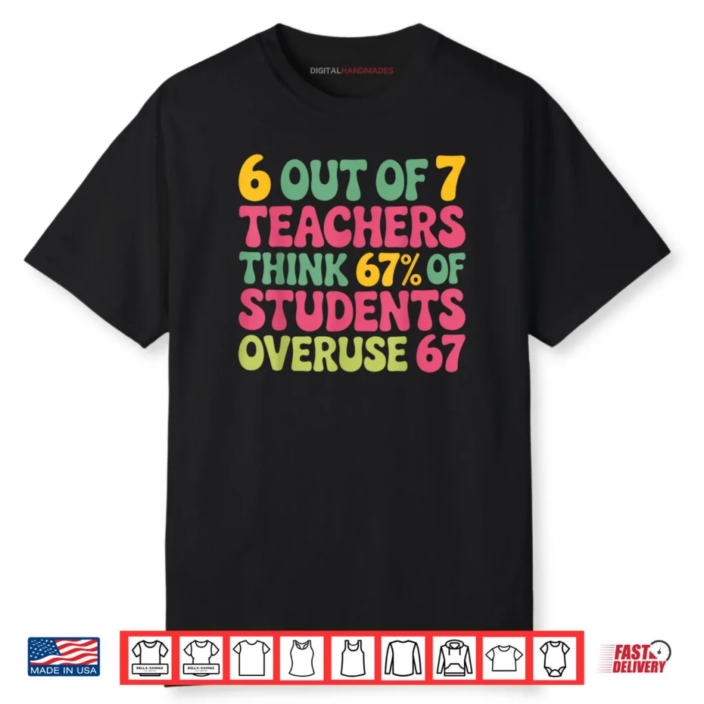 6 Out of 7 Teacher 6 7 Overuse 67 Shirt 1 6 Out of 7 Teacher 6 7 Overuse 67 Shirt