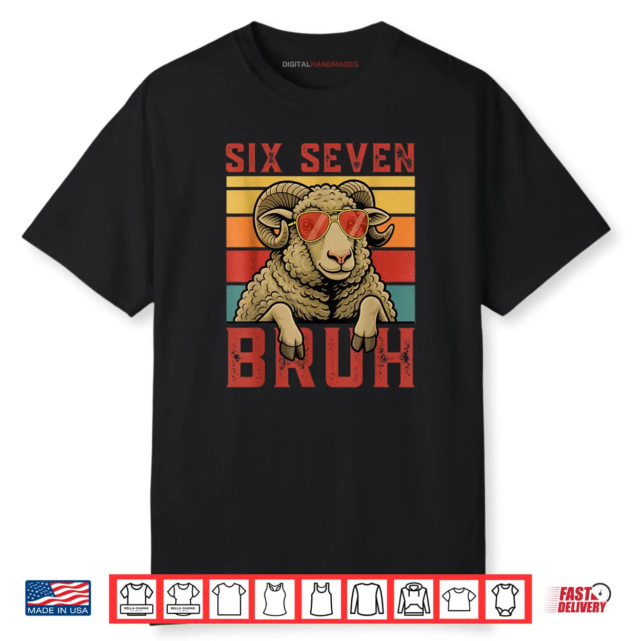 67 6 7 Sheep Retro Sunglasses Six Seven Shirt