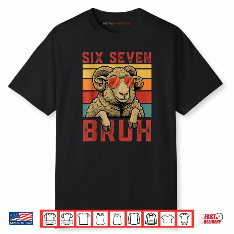 67 6 7 Sheep Retro Sunglasses Six Seven Shirt
