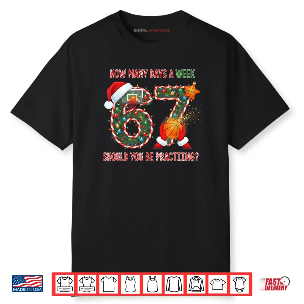 67 Christmas 6 7 Meme Basketball Pajamas Shirt