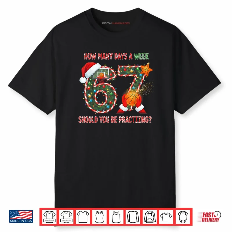 67 Christmas 6 7 Meme Basketball Pajamas Shirt