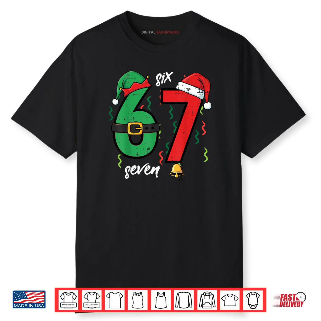 67 Christmas Funny 6 7 Meme Six Seven Xmas Shirt