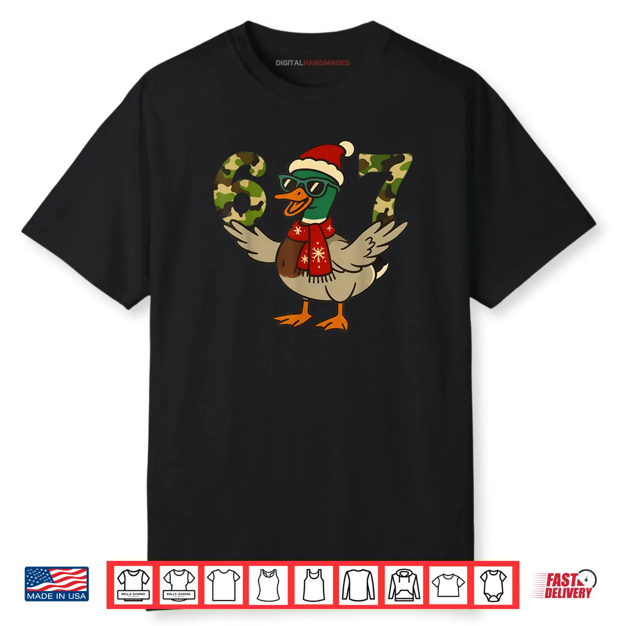 67 Mallard Duck Christmas 6 7 Meme Camo Hunting Shirt