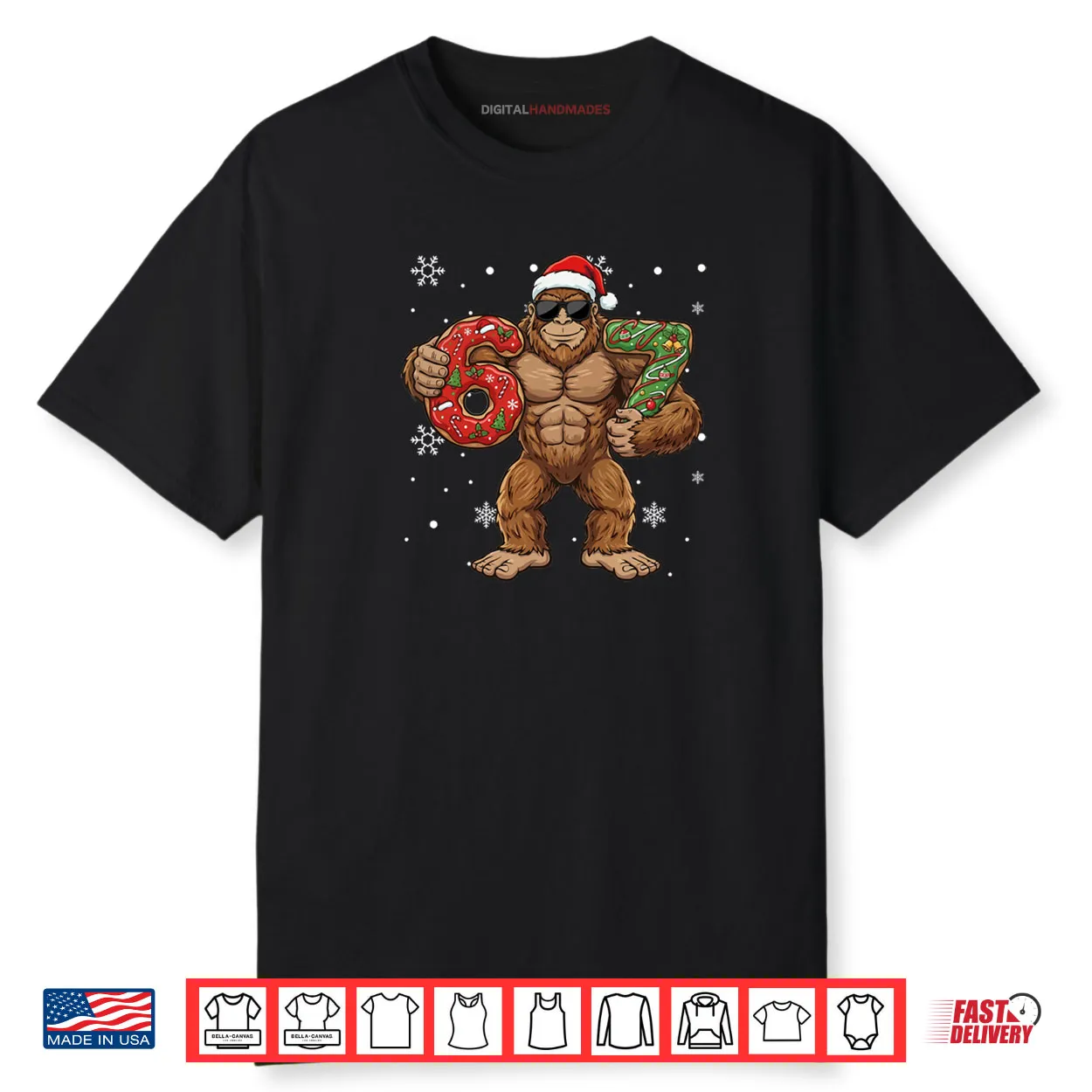 67 Meme Big Foot Six Seven Christmas Xmas Sasquatch Shirt