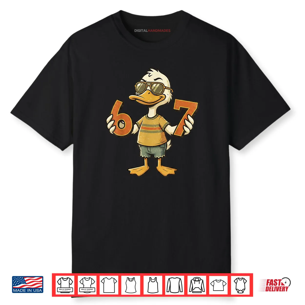 67 Meme Cute Duck 6 7 Six Seven 6 7 Gen Alpha Slang Shirt