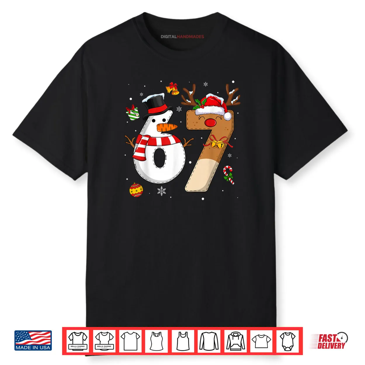 67 Six Seven Funny Christmas 6 7 Meme Shirt