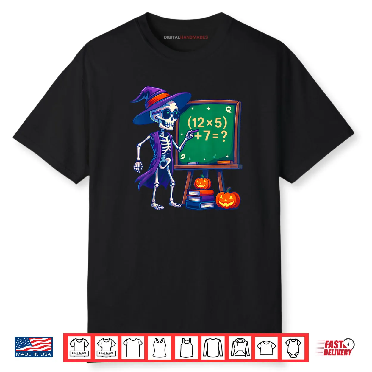 67 Teacher Halloween Skeleton Six Seven Meme Math Shirt