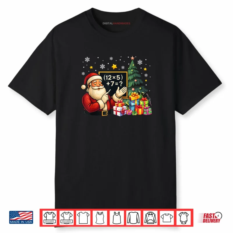 67 Teacher Santa Christmas Six Seven Meme Brainrot Math Xmas Shirt