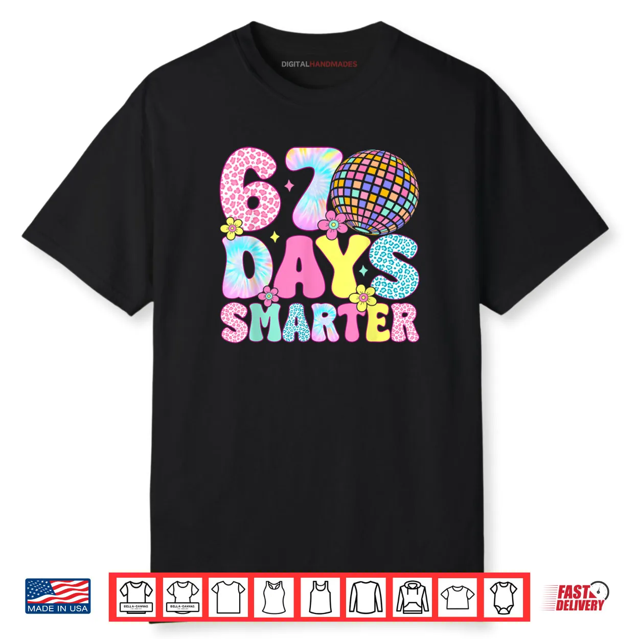 67th Days Smarter Smile Face 67 Days School Teacher Shirt