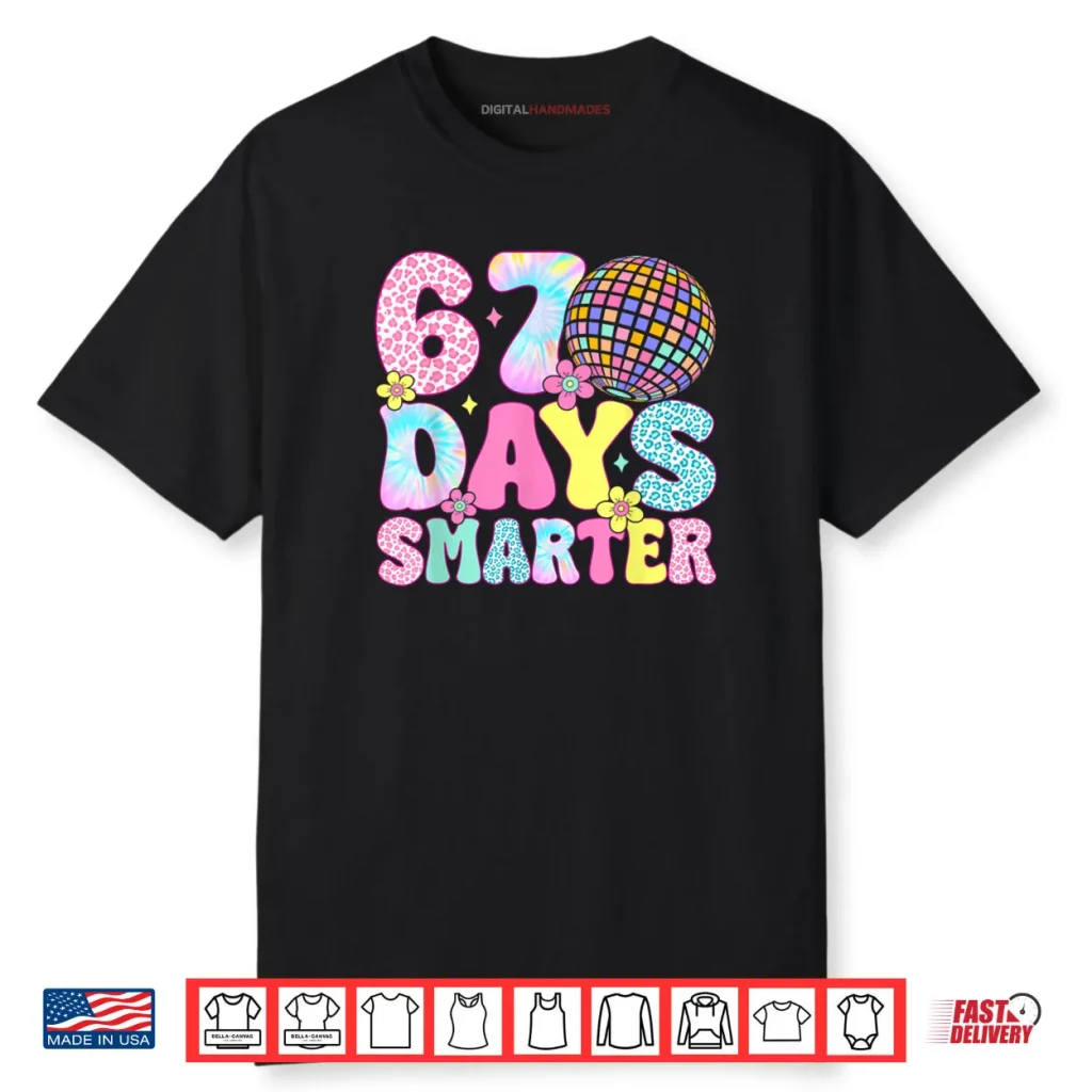 67th Days Smarter Smile Face 67 Days School Teacher Shirt 1 67th Days Smarter Smile Face 67 Days School Teacher Shirt