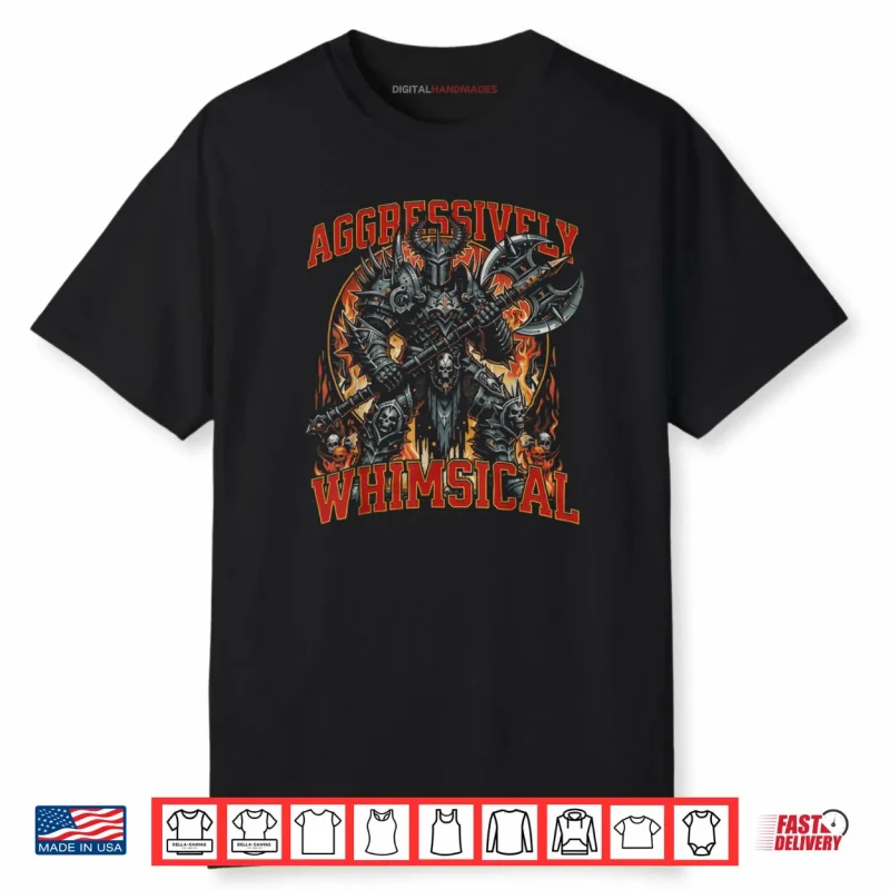 Aggressively Whimsical Dark Fantasy Warrior Battle Shirt