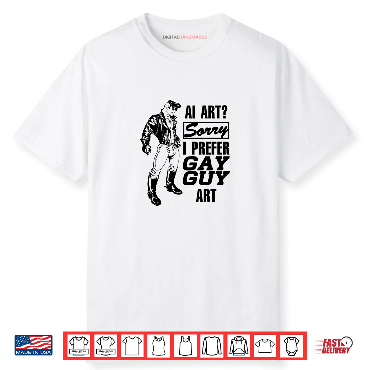 AI Art Sorry I Prefer Gay Guy Art Shirt
