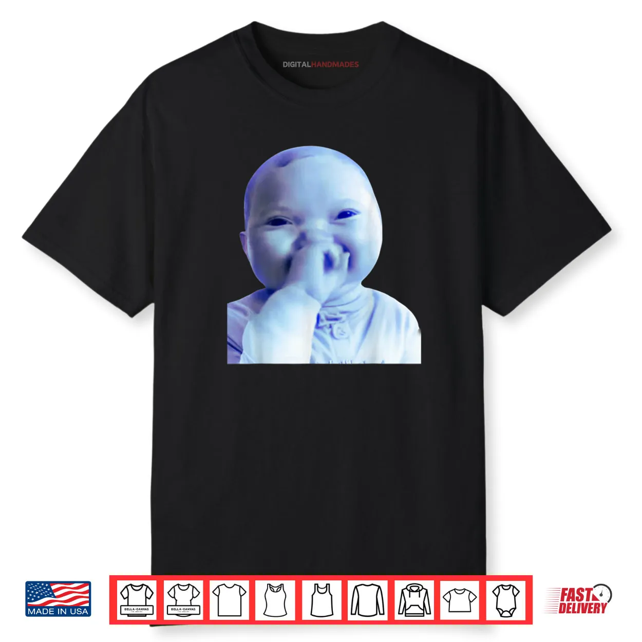 AI Baby Holding Laugh Meme Viral Trend Shirt