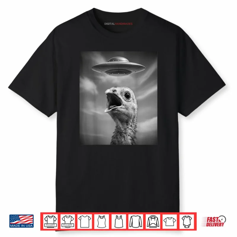 Alien Turkey UFO Selfie Thanksgiving Meme Shirt