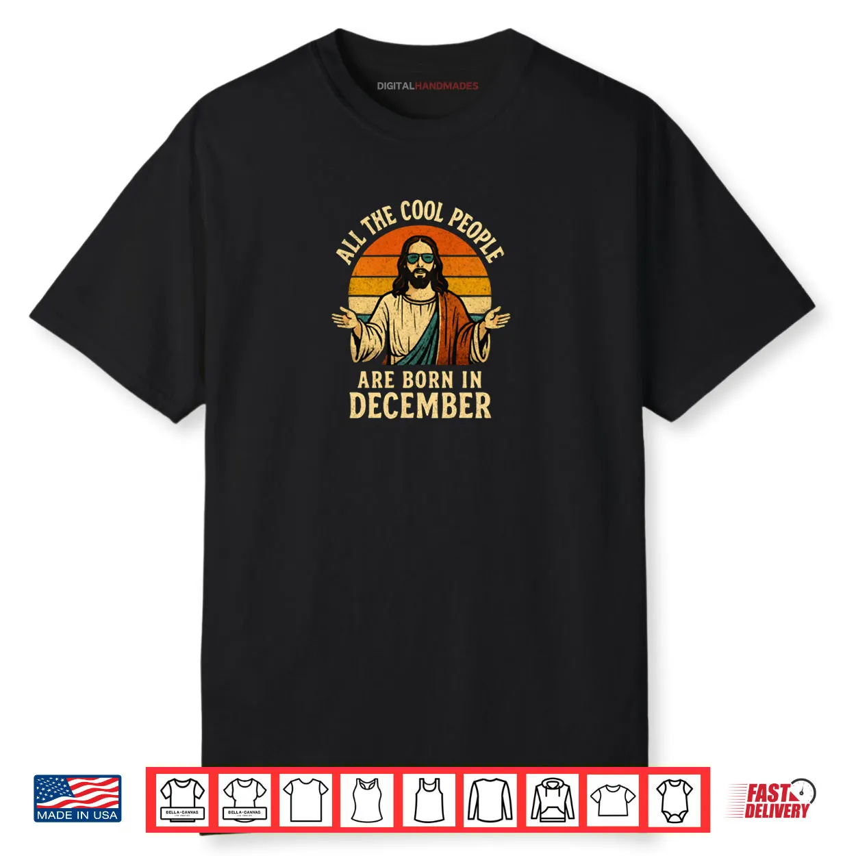 All Cool People are Born in December Birthday Christmas Shirt