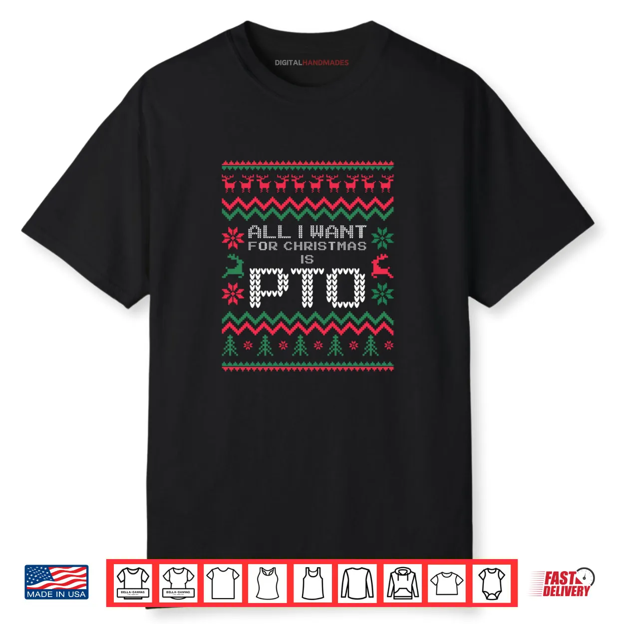 All I Want for Christmas is PTO Matching Ugly Shirt
