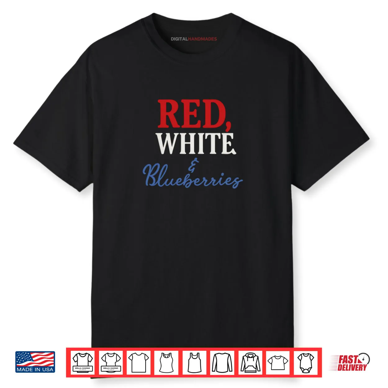American Patriot Republican USA Red White and Blueberries Shirt