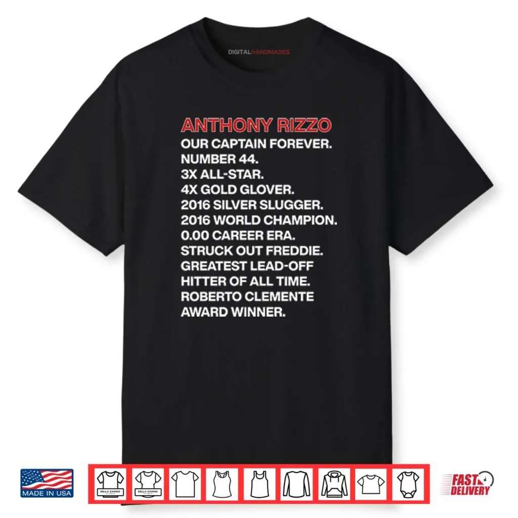 Anthony Rizzo Our Captain Forever Shirt 1 Anthony Rizzo Our Captain Forever Shirt