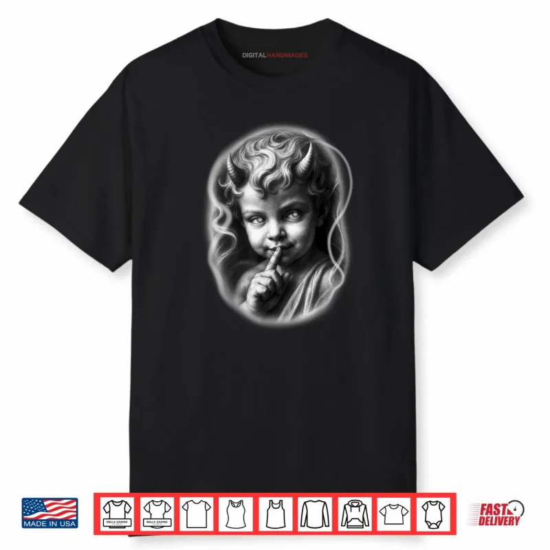 Baby Devil Cherub Demon Shhh Shirt