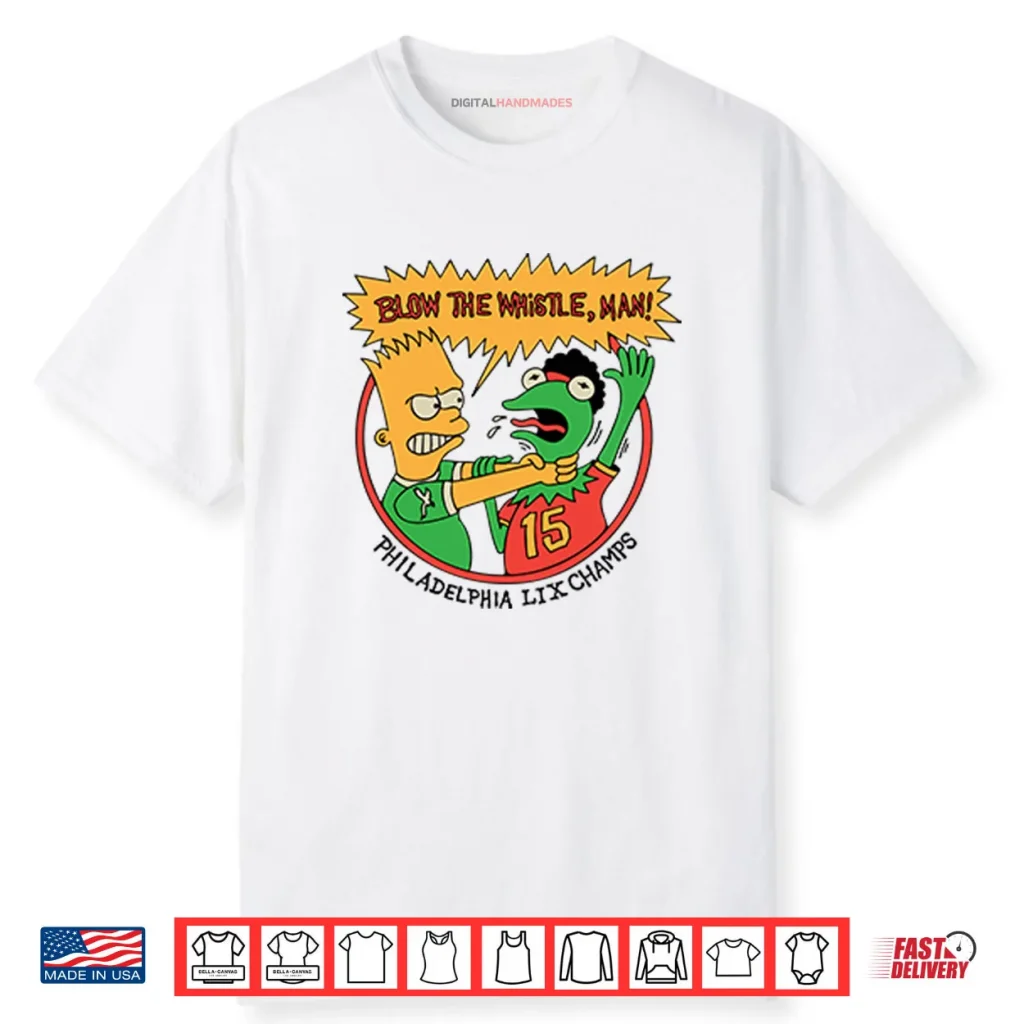 Bart Simpson Blow The Whistle Philadelphia LIX Champs Shirt 1 Bart Simpson Blow The Whistle Philadelphia LIX Champs Shirt