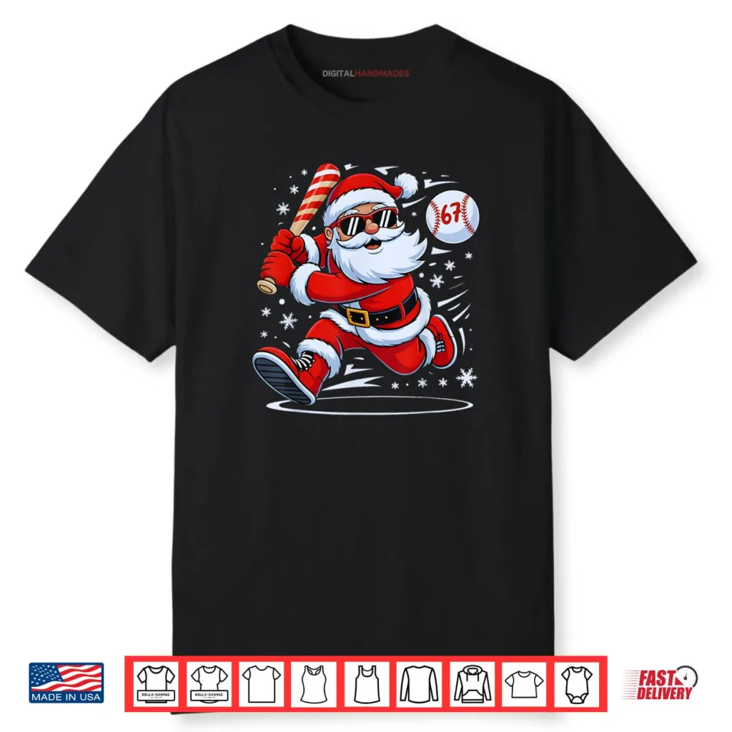 Baseball Santa 67 Christmas Xmas Pajamas Shirt 1 Baseball Santa 67 Christmas Xmas Pajamas Shirt