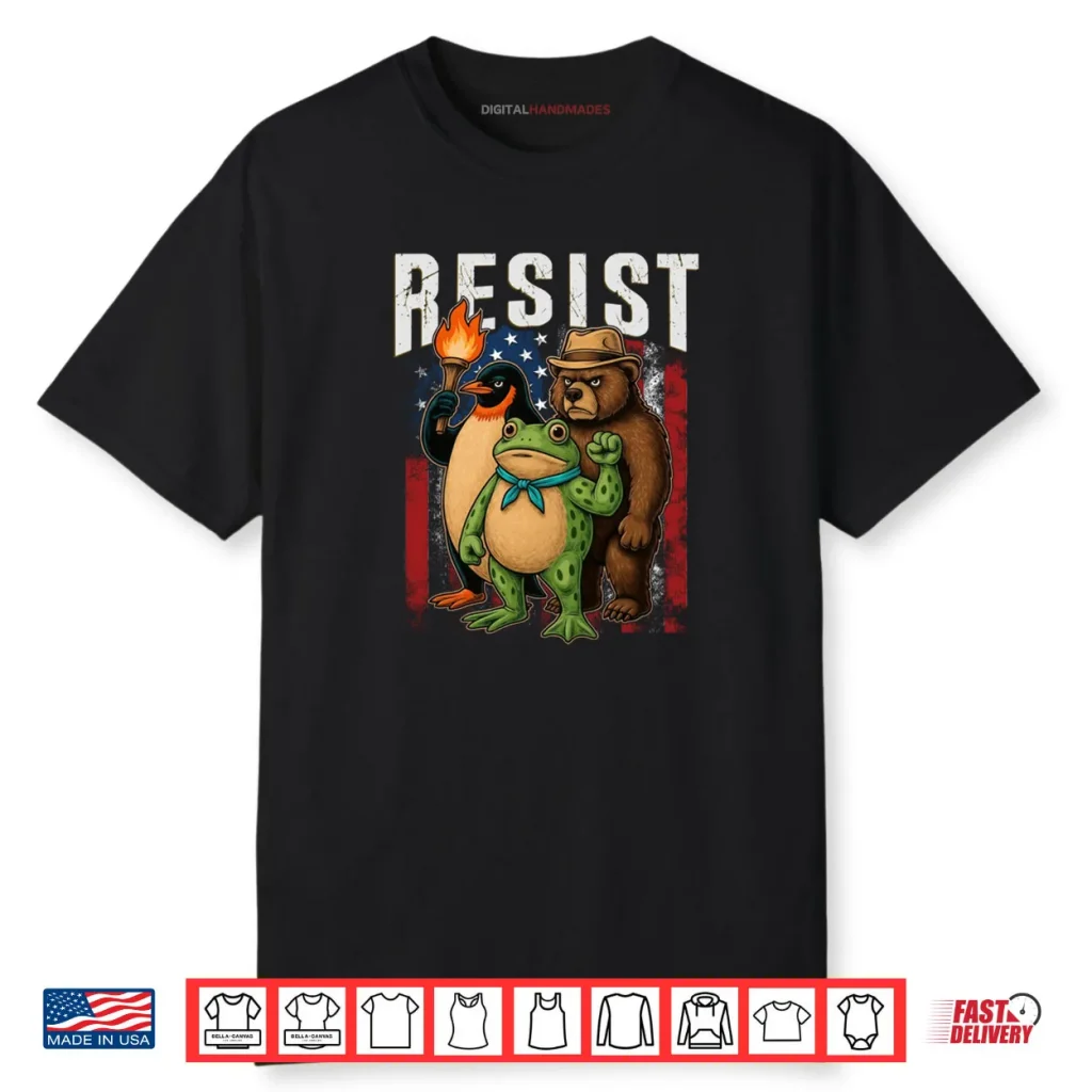 Bear Penguins And Frog Resist Protest Against Tariffs Shirt 1 Bear Penguins And Frog Resist Protest Against Tariffs Shirt